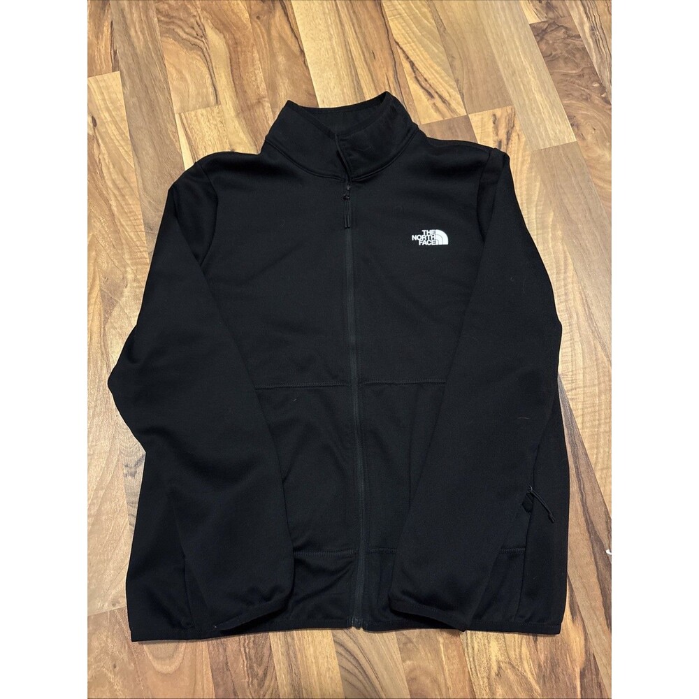 The North Face Womens Full Zip Softshell Fleece Jacket Black Size Large GreatCon